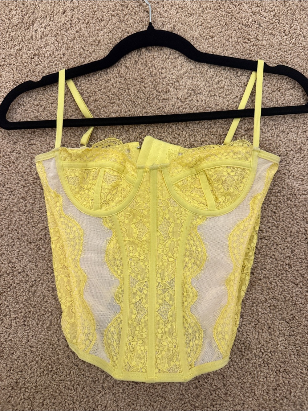 Yellow corset top